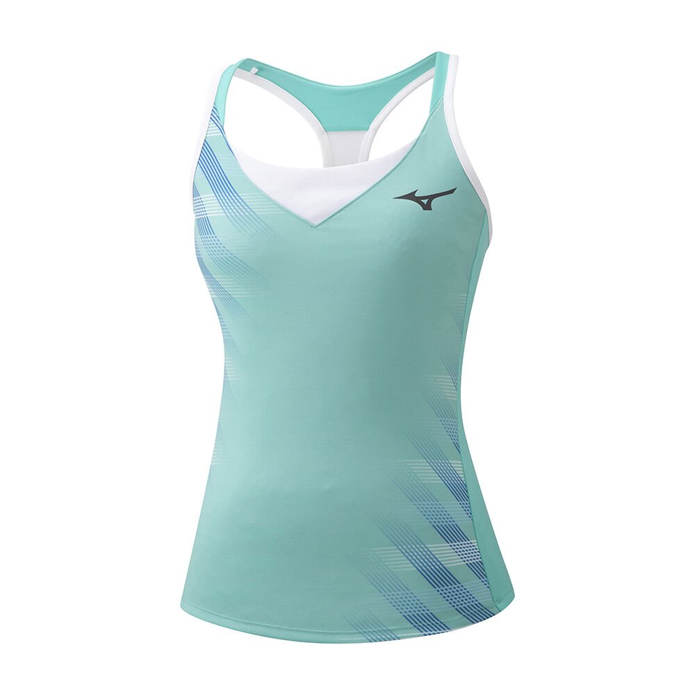Damske Tank Top Mizuno Printed Tyrkysové Vypredaj CFAX65347